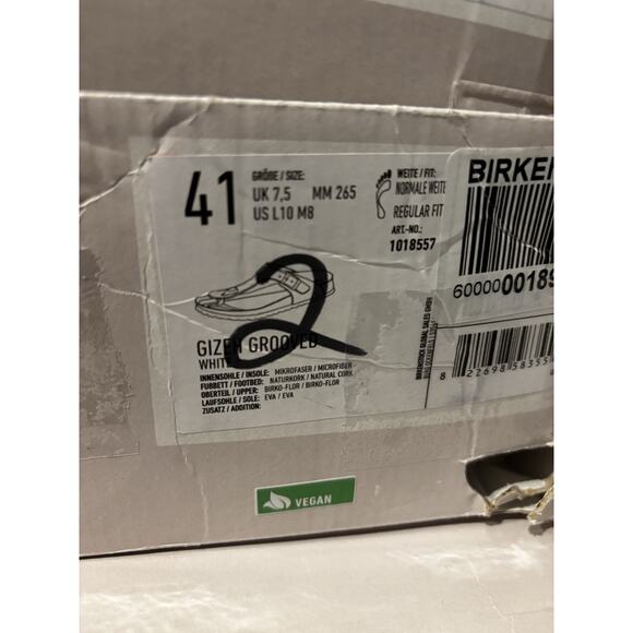 NEW Papillio Birkenstock Gizeh Grooved Vegan Platform Thong White Sandals 41 - Picture 5 of 5